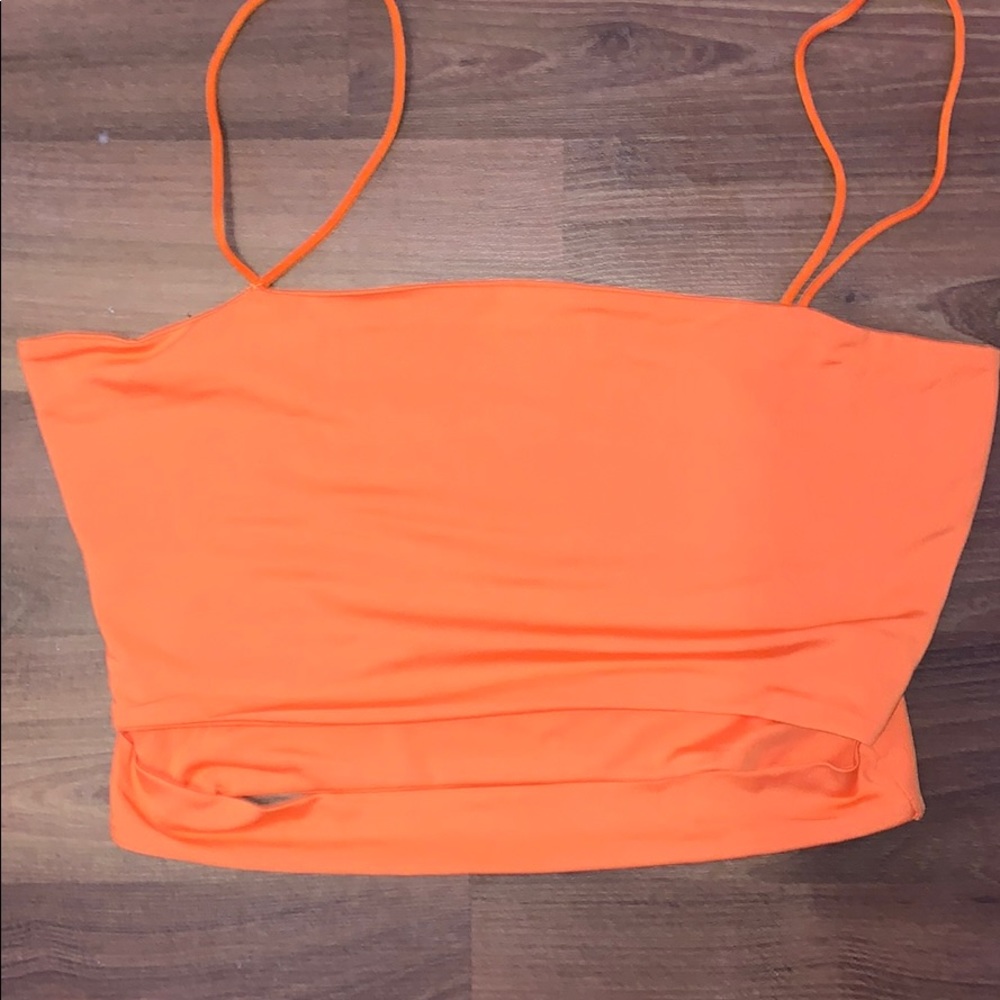 Orange crop top
